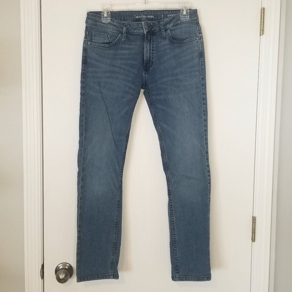 Womens Calvin Klein Slim Boyfriend Jeans